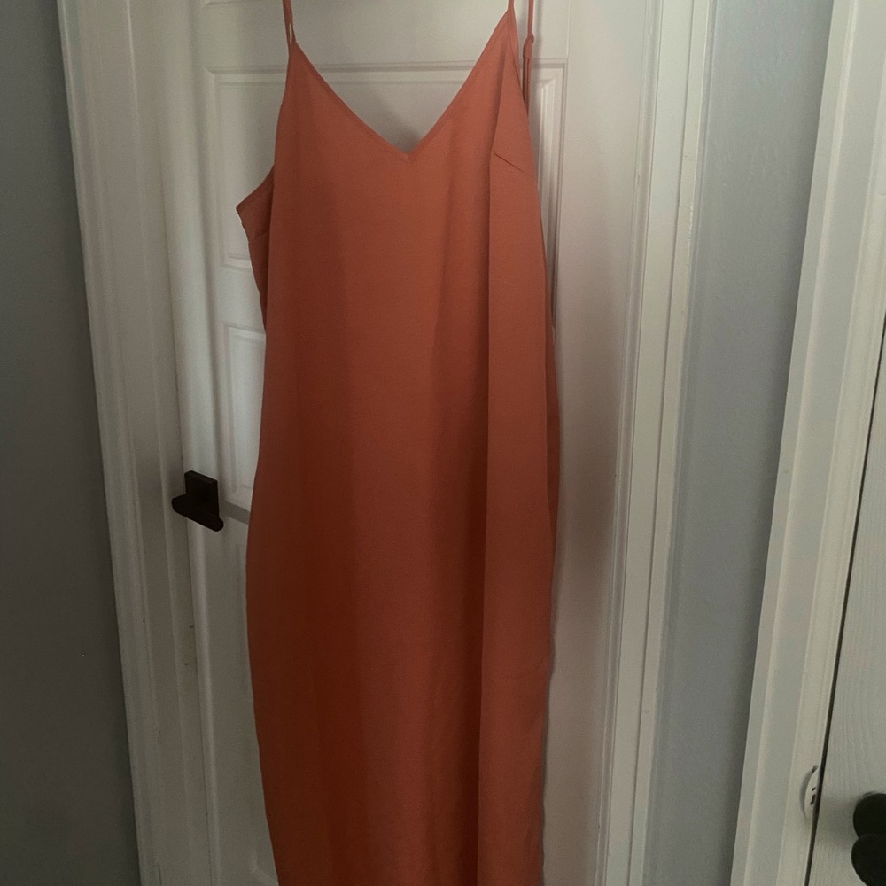 Maxi dress from A New Day. XL. Burnt orange/coral color with a silky touch.